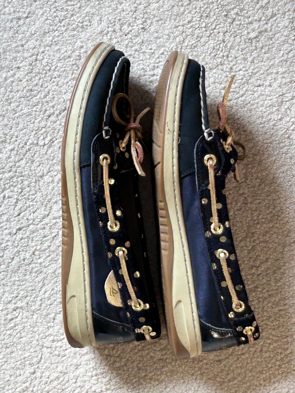 Sperry Angelfish gold dot boat shoes 7.5 - Picture 4 of 9
